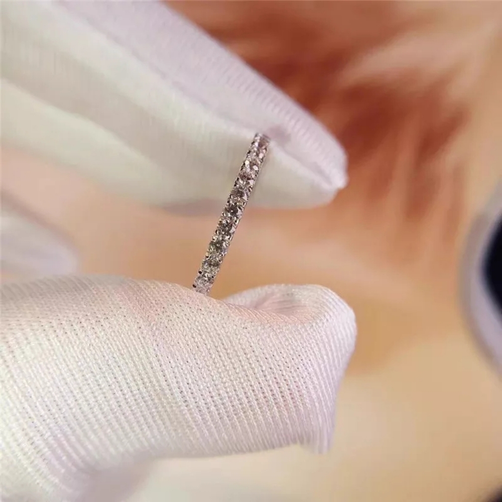 S925 Bridal Wedding Jewelry Engagement Party Ring - Picture 3 of 5